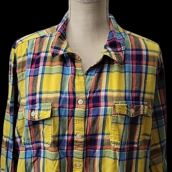 Old Navy Multicolor Plaid Shirt - Picture 2 of 3